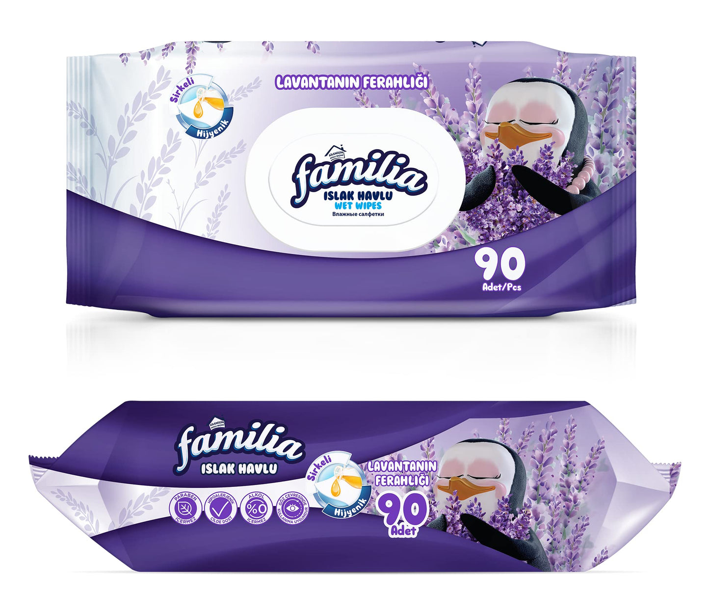 Familia Islak Havlu Tekli Lavanta 90 Yaprak