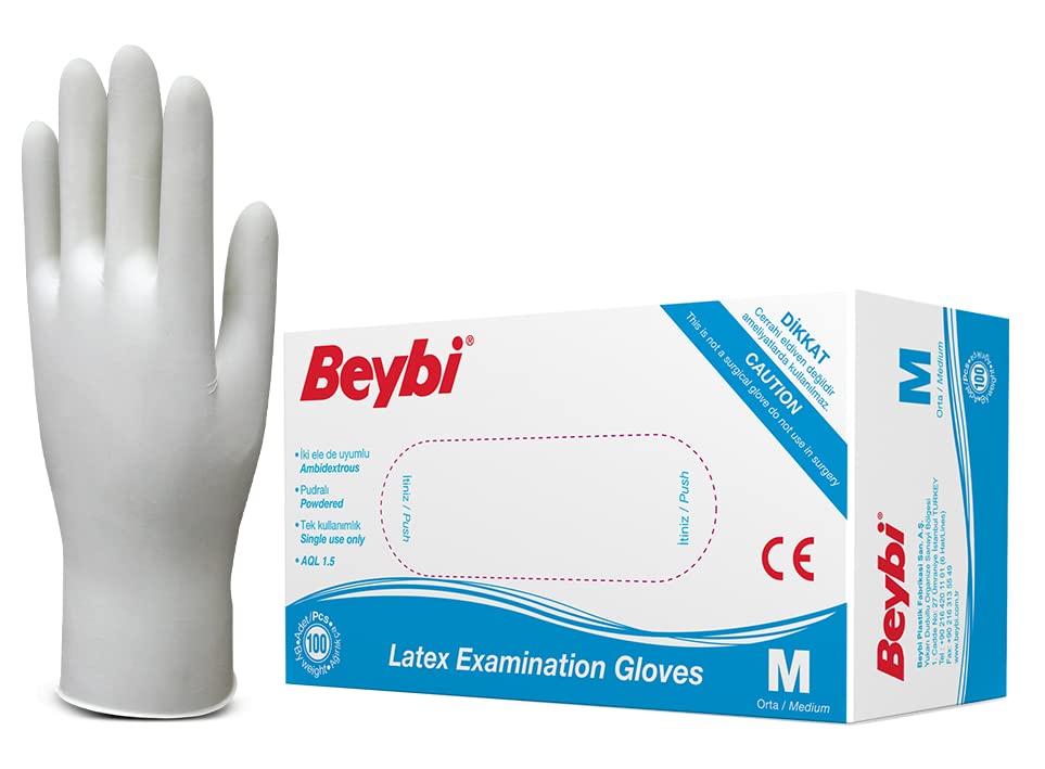 Lateks Eldiven Temizlik Pudralı Mideum Latex Glove