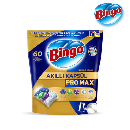 Bingo Akıllı Kapsül Pro Max Bulaşık Makinesi Deterjanı Tableti 60'lı