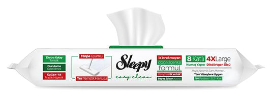 Sleepy Easy Clean Beyaz Sabun Katkılı Mopa Uyumlu Yer Temizlik Havlusu 50 Yaprak