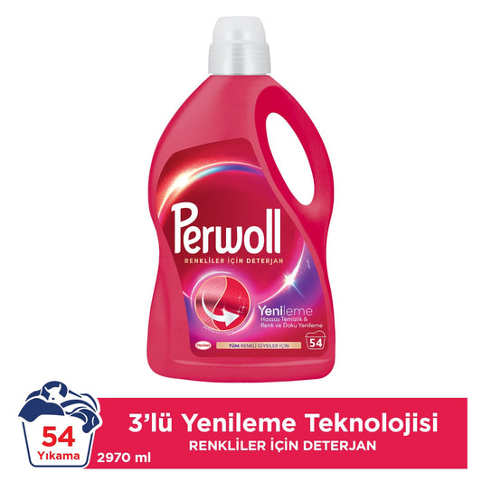 Perwoll Geliştirilmiş Renkli Sıvı Çamaşır Detarjanı 2970 ml