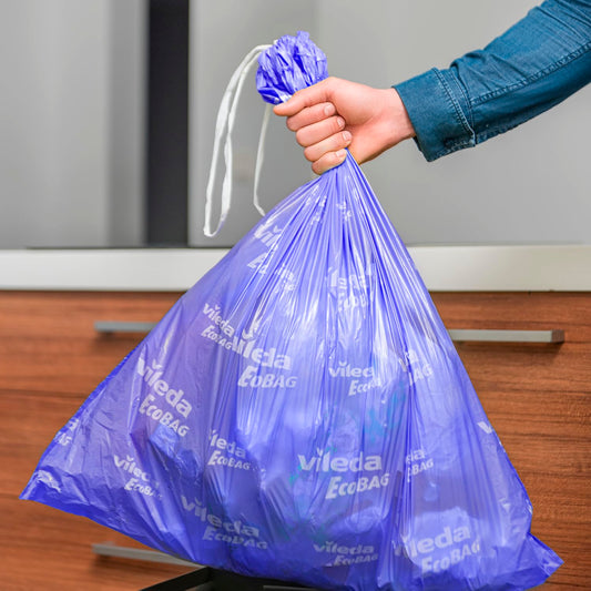 Vileda Büzgülü Lavanta Kokulu Çöp Torbası 30 Litre - 15'li, Mor, Orta