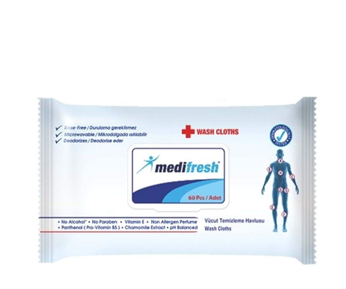Medifresh Vücut Temizleme Havlusu 60, Mavi