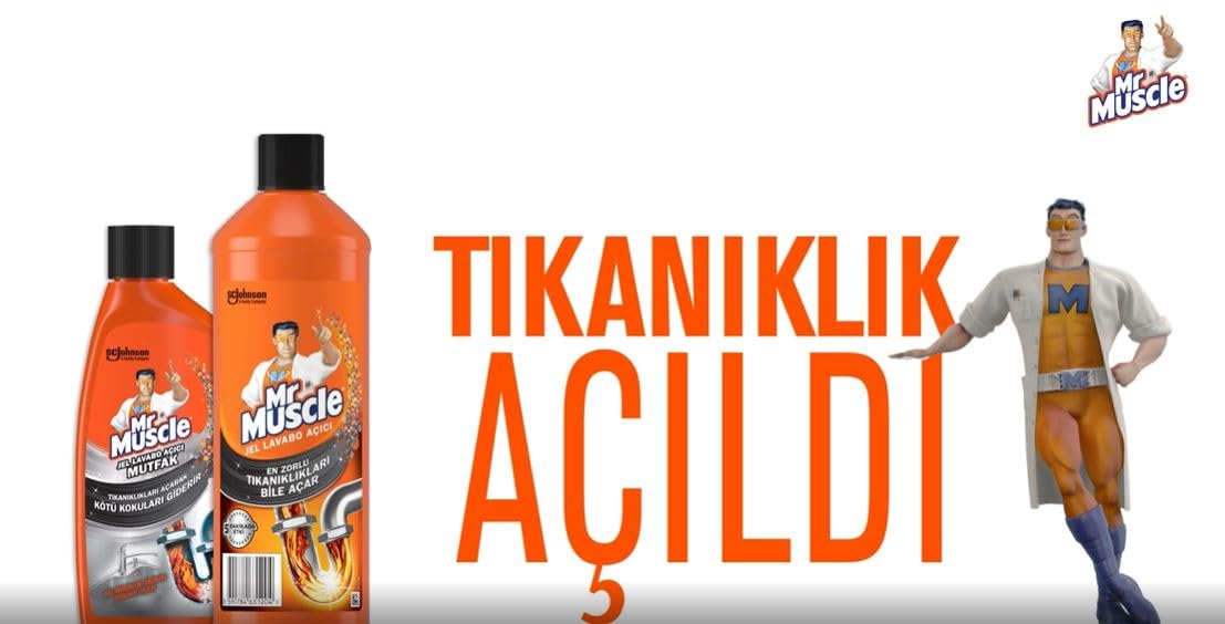 Mr Muscle Banyo Tüm Boru Tipleri için Jel Lavabo Açıcı 1000 mL