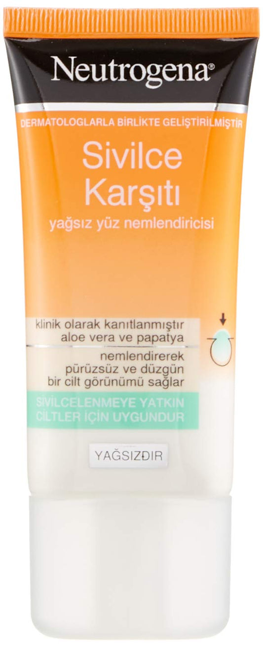 neutrogena sivilce karşıtı yağsız yüz nemlendiricisi 50ml, 50 ml