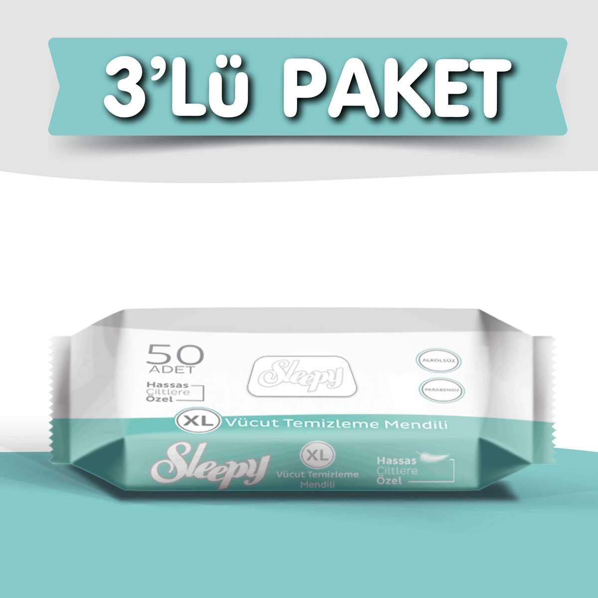 Sleepy 3'lü Vücut Temizleme 50 Adet 150 Yaprak