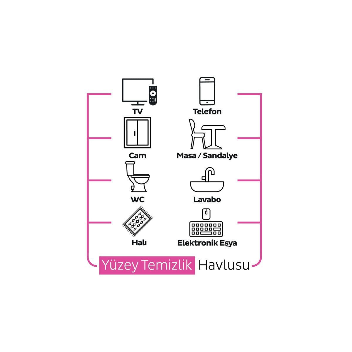 Sleepy Easy Clean Lilyum Buketi Yüzey Temizlik Havlusu Mendili 100 Yaprak