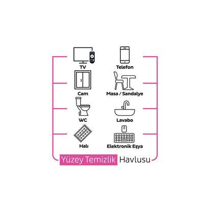 Sleepy Easy Clean Lilyum Buketi Yüzey Temizlik Havlusu Mendili 100 Yaprak