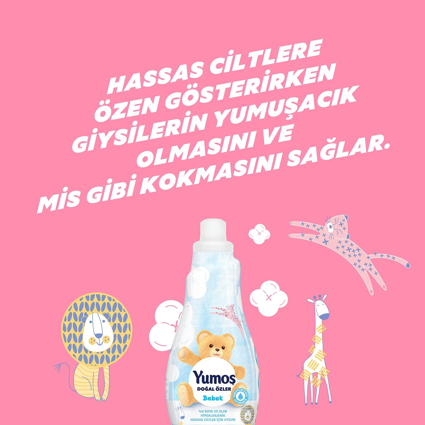 Yumoş Konsantre Çamaşır Yumuşatıcısı Bebek 1200 ml 50 Yıkama 1 Adet