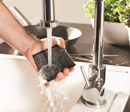 Vileda Glitzi Power INOX, Stahlschwamm gegen hartnäckige Verschmutzungen, länger haltbar, hygienische Reinigung, Härtegrad 3, 2er Pack