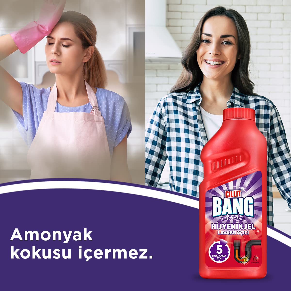 Cillit Bang Turbo Hijyenik Jel Lavabo Açıcı