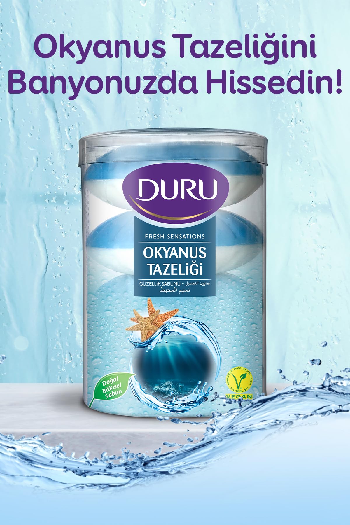 DURU Fresh Sensations Ocean Sabun, 100 Gramx4
