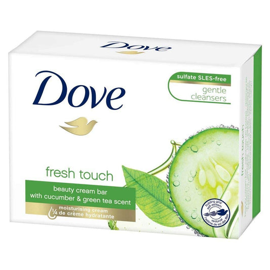Dove Günlük cilt temizliği için salatalık ve yeşil çay içeren güzellik kremi, 1/4 nemlendirici krem ve yumuşak temizlik maddeleri, tekli paket (1 x 100 g