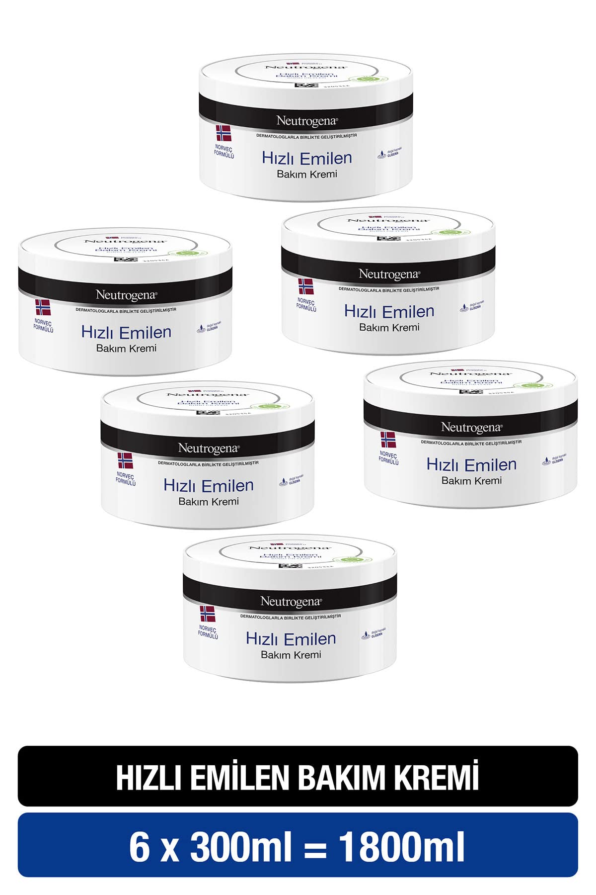 Neutrogena Hızlı Emilen Bakım Kremi (6 x 300 ml)