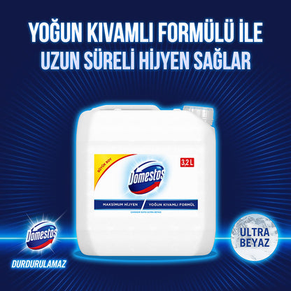 Domestos Çamaşır Suyu Ultra Beyaz 3240 ml