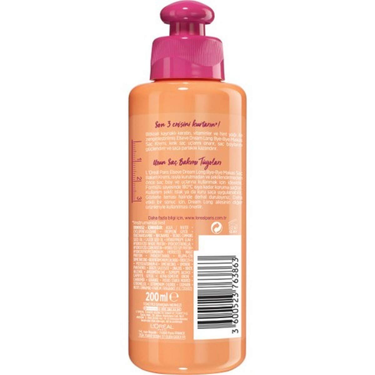 L'ORÉAL PARIS Elseve Dream Long Bye-Bye Makas Saç Bakım Kremi 200 ml