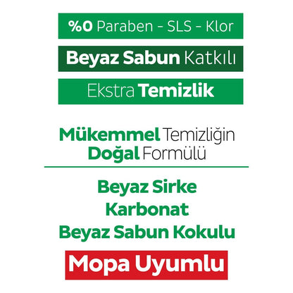 Sleepy Easy Clean Beyaz Sabun Katkılı Mopa Uyumlu Yüzey Temizlik Havlusu, 80 Yaprak