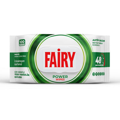 Fairy Çok Amaçlı Yüzey Temizlik Havlusu 100 Yaprak | Beyaz Sabun | Beyaz Sirke & Karbonat | 48 Saat Temizlik Etkili | İz Bırakmayan Formül