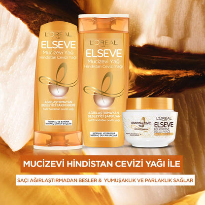 L'ORÉAL PARIS Elseve Hindistan Cevizi & Değerli Yağlar Eşsiz Karışım Banyo Öncesi Maske 300 ml