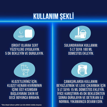 Domestos Çamaşır Suyu Ultra Beyaz 3240 ml
