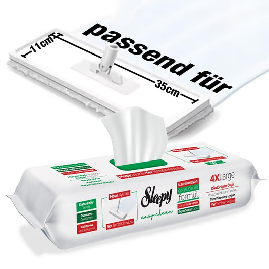 Sleepy Easy Clean Beyaz Sabun Katkılı Mopa Uyumlu Yer Temizlik Havlusu 50 Yaprak