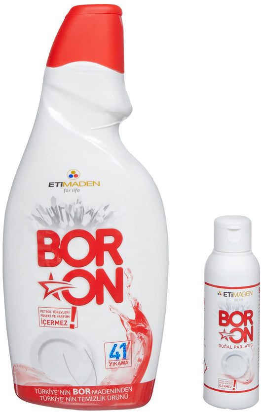 BORON Jel Bulaşık Makinesi Temizlik Ürünü, 820 ml + Doğal Parlatıcı 110 ml Bulaşık Deterjan