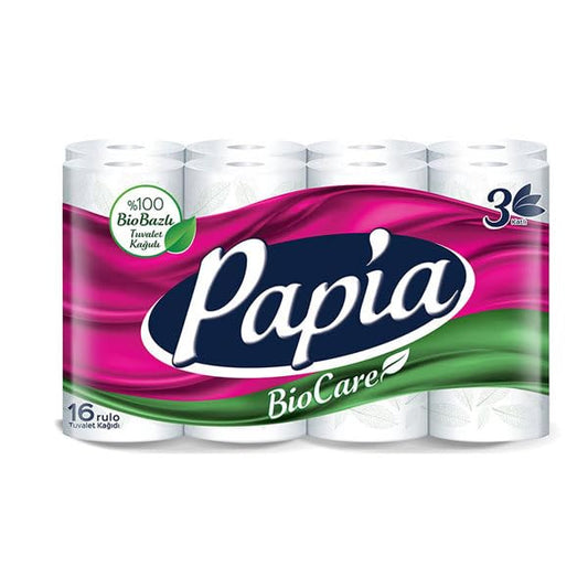 Papia Biocare Tuvalet Kağıdı (3 katlı) 16 Rulo