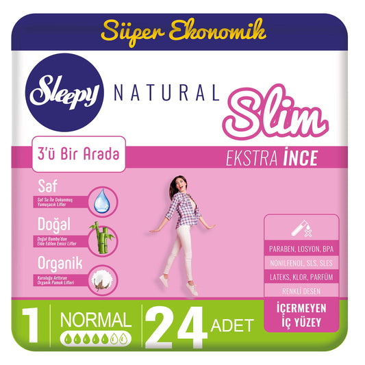 Sleepy Natural Slim Extra İnce Normal, 24 Adet