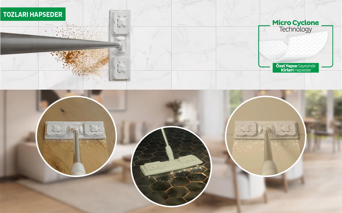 Sleepy Easy Clean Beyaz Sabun Katkılı Mopa Uyumlu Yer Temizlik Havlusu 50 Yaprak