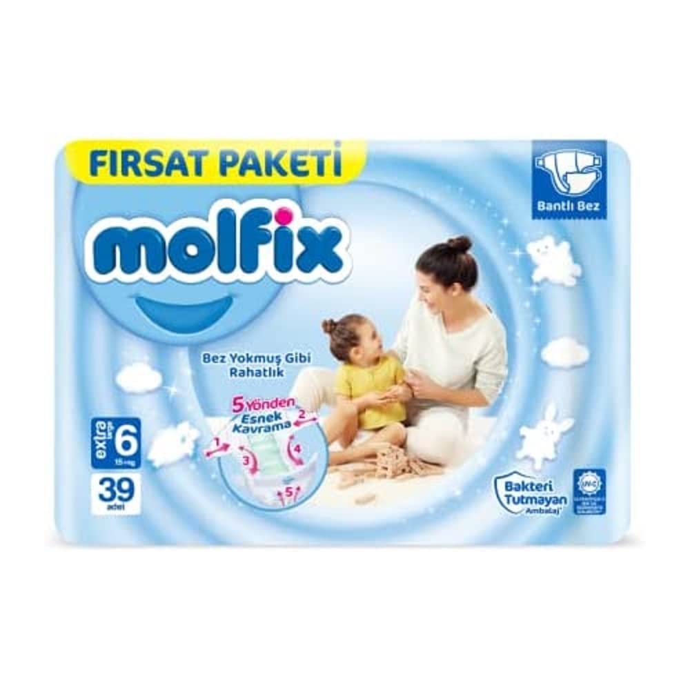 Molfix 3D Bebek Bezi 6 Beden (15+ Kg) Extra Large