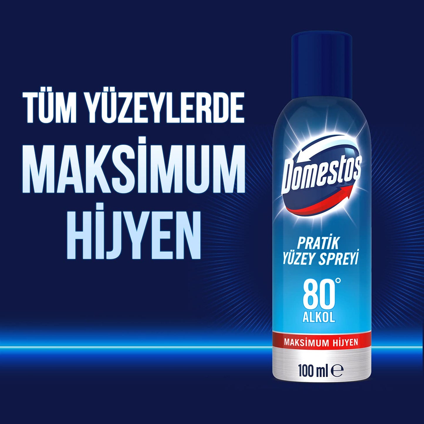 Domestos Pratik Yüzey Spreyi Maksimum Hijyen Alkol Bazlı 100 ml 1 Adet