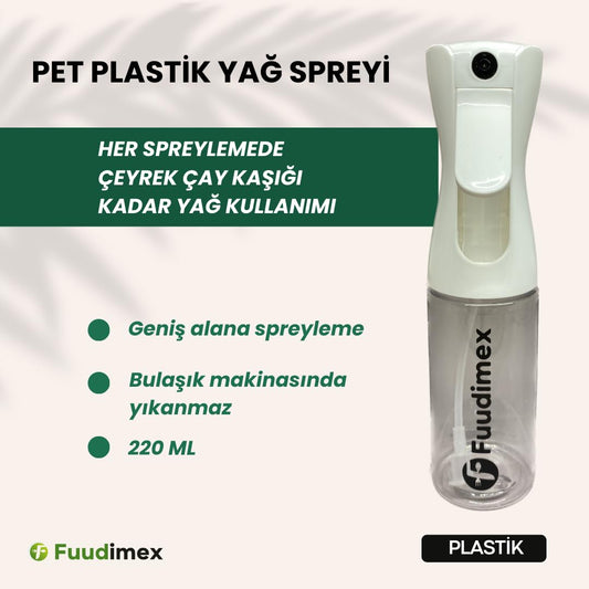 NANOPAX PET PLASTİK Yağ püskürtücü. Yemeklik yağ spreyi. Zeytinyağı ve Limon Yağı Sprey Buharlaştırıcı. Yağ Dağıtıcı, Sprey Yağ Dağıtıcı. Buharlaştırıcı Sirke Pişirme Spreyi