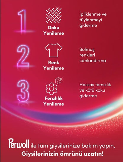 Perwoll Geliştirilmiş Renkli Sıvı Çamaşır Detarjanı 2970 ml