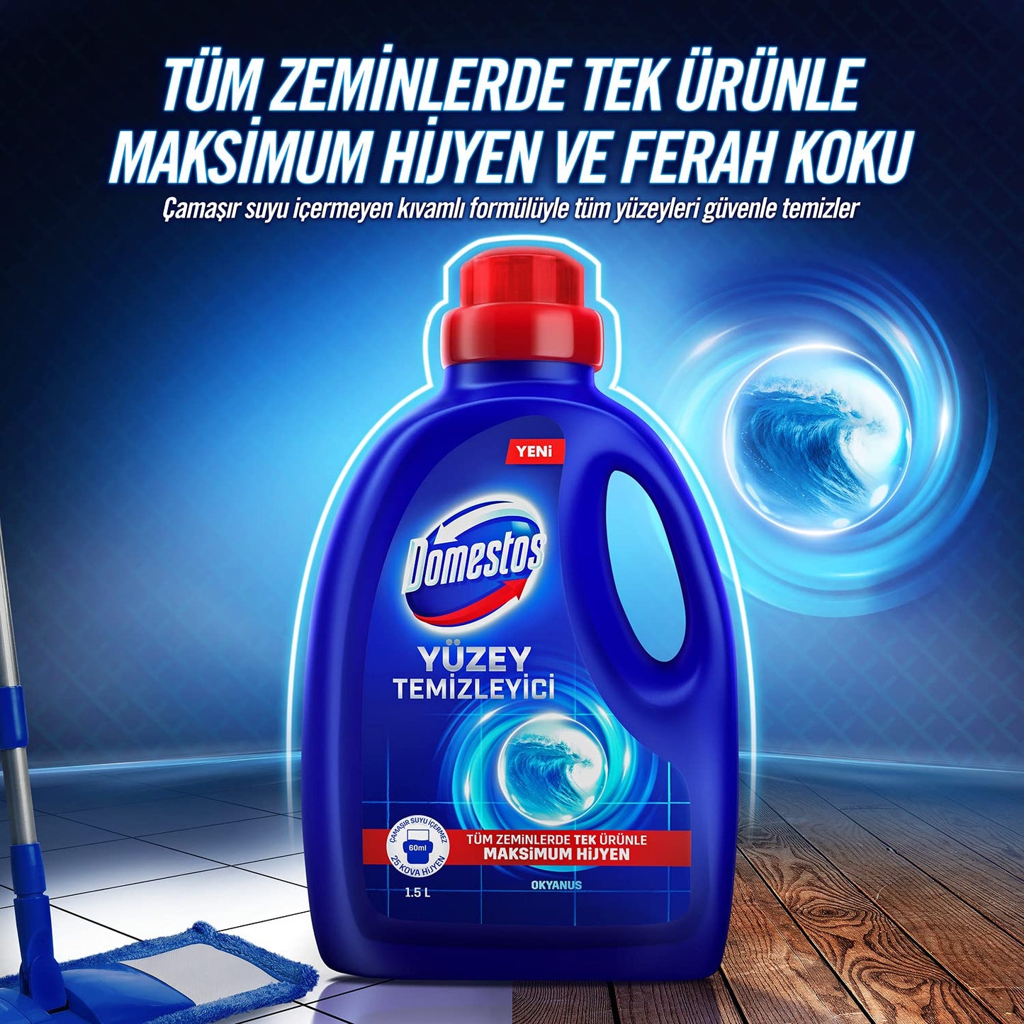 Domestos Yüzey Temizleyici Yoğun Kıvam Okyanus 1500 ml