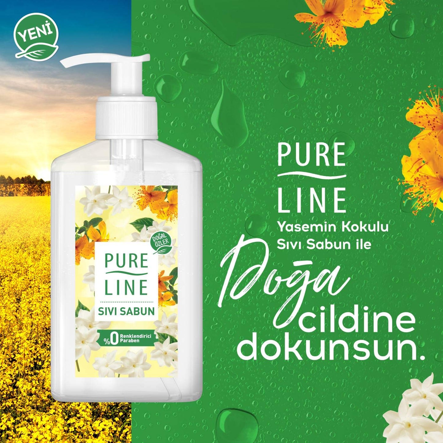 Pureline YASEMİN Sıvı Sabun 1 Paket (1 x 280 ml)