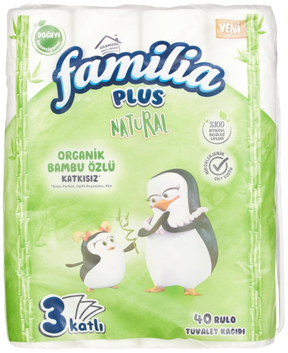 Familia Plus Natural 40'lı Paket Tuvalet Kağıdı