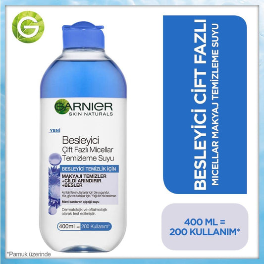 Garnier Skin Naturals Besleyici Çift Fazlı Micellar Temizleme Suyu (400 ml)