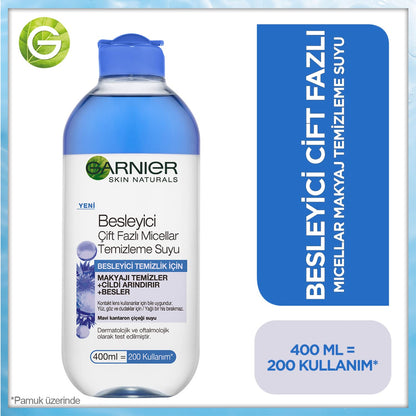 Garnier Skin Naturals Besleyici Çift Fazlı Micellar Temizleme Suyu (400 ml)