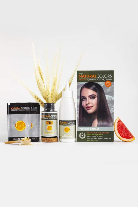 My Natural Colors Organic Kit Saç Boyası 7N Orta Kumral 50ml