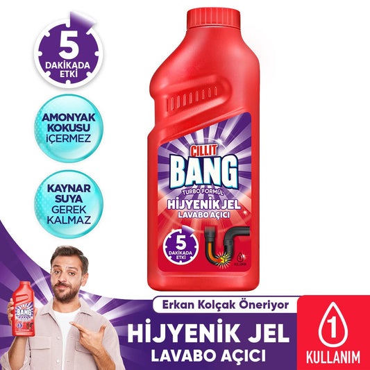 Cillit Bang Turbo Hijyenik Jel Lavabo Açıcı