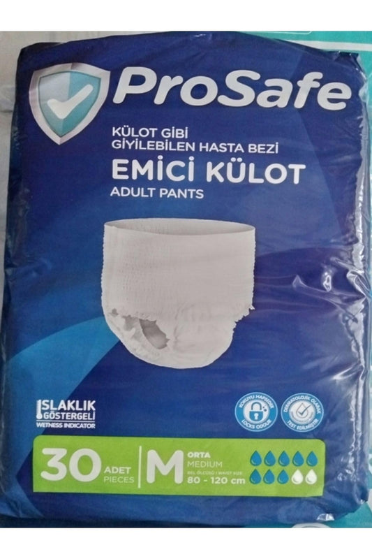 Prosafe Emici Külot Prosafe Hasta Bezi Medıum Orta Boy 85-125 Cm 30 Adet