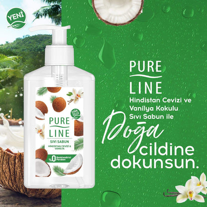 Pure Line HİNDİSTAN CEVİZİ & VANİLYA Sıvı Sabun 1 Paket (1 x 280 ml)