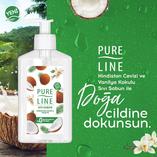 Pure Line HİNDİSTAN CEVİZİ & VANİLYA Sıvı Sabun 1 Paket (1 x 280 ml)