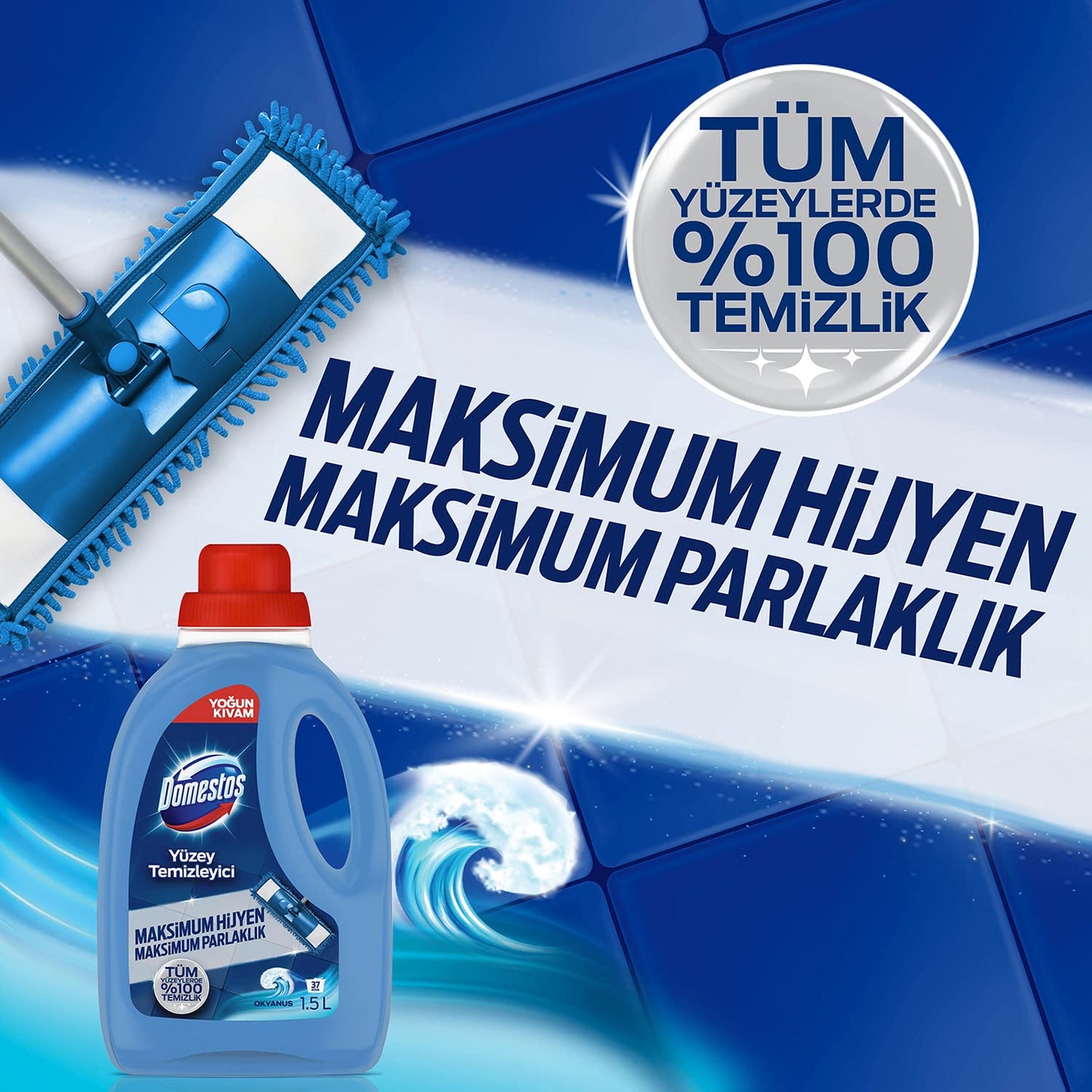 Domestos Yüzey Temizleyici Yoğun Kıvam Okyanus 1500 ml