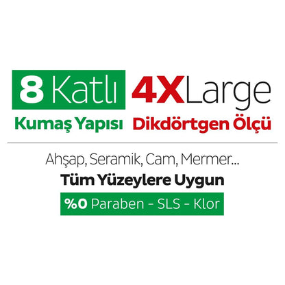 Sleepy Easy Clean Beyaz Sabun Katkılı Mopa Uyumlu Yer Temizlik Havlusu&Mendili 50 Yaprak