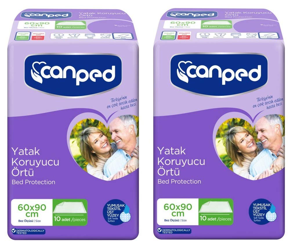 Canped Yatak Koruyucu Örtü 60x90 cm 10lu 2 Paket