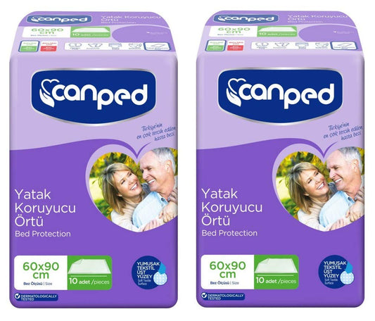 Canped Yatak Koruyucu Örtü 60x90 cm 10lu 2 Paket