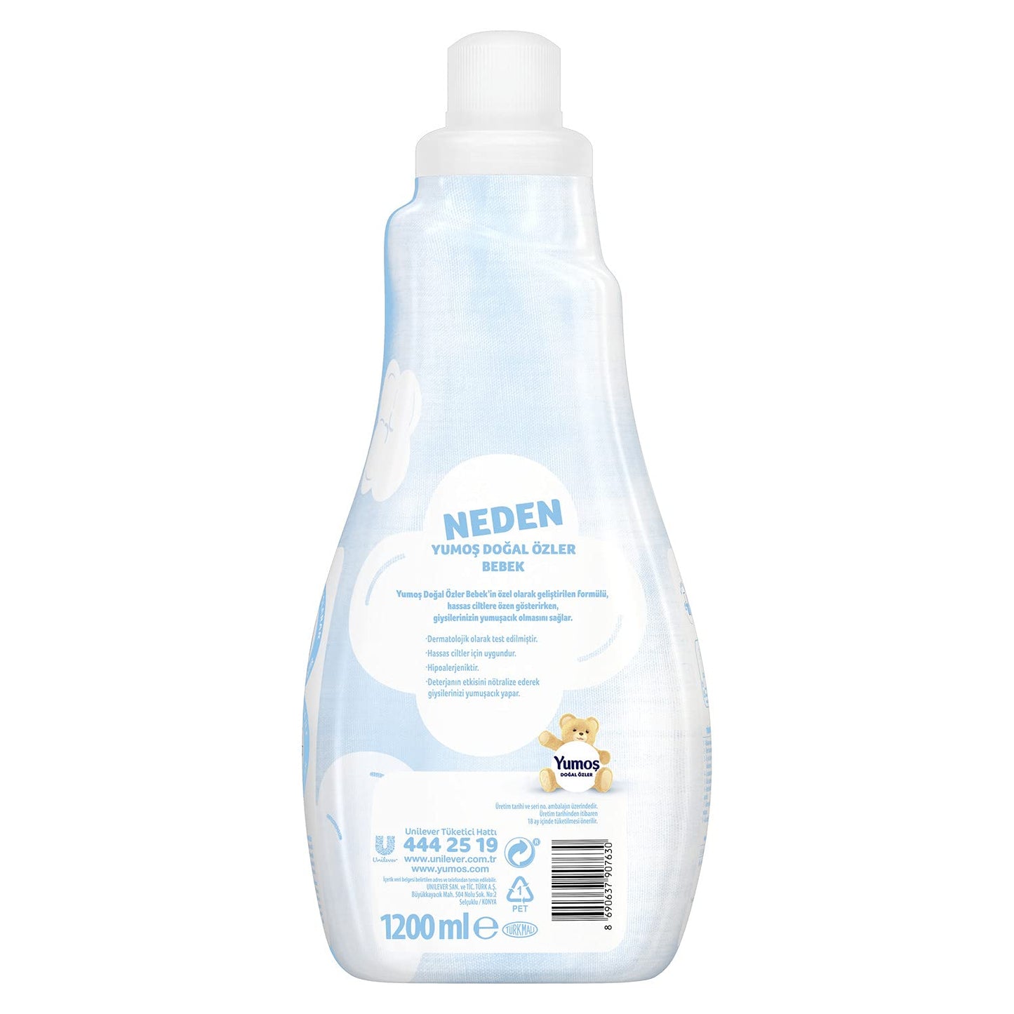 Yumoş Konsantre Çamaşır Yumuşatıcısı Bebek 1200 ml 50 Yıkama 1 Adet