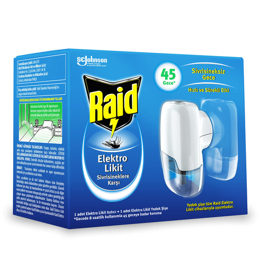 Raid Elektro Likit 45 Gece Sinek Kovucu (1 x 27,4 mL)