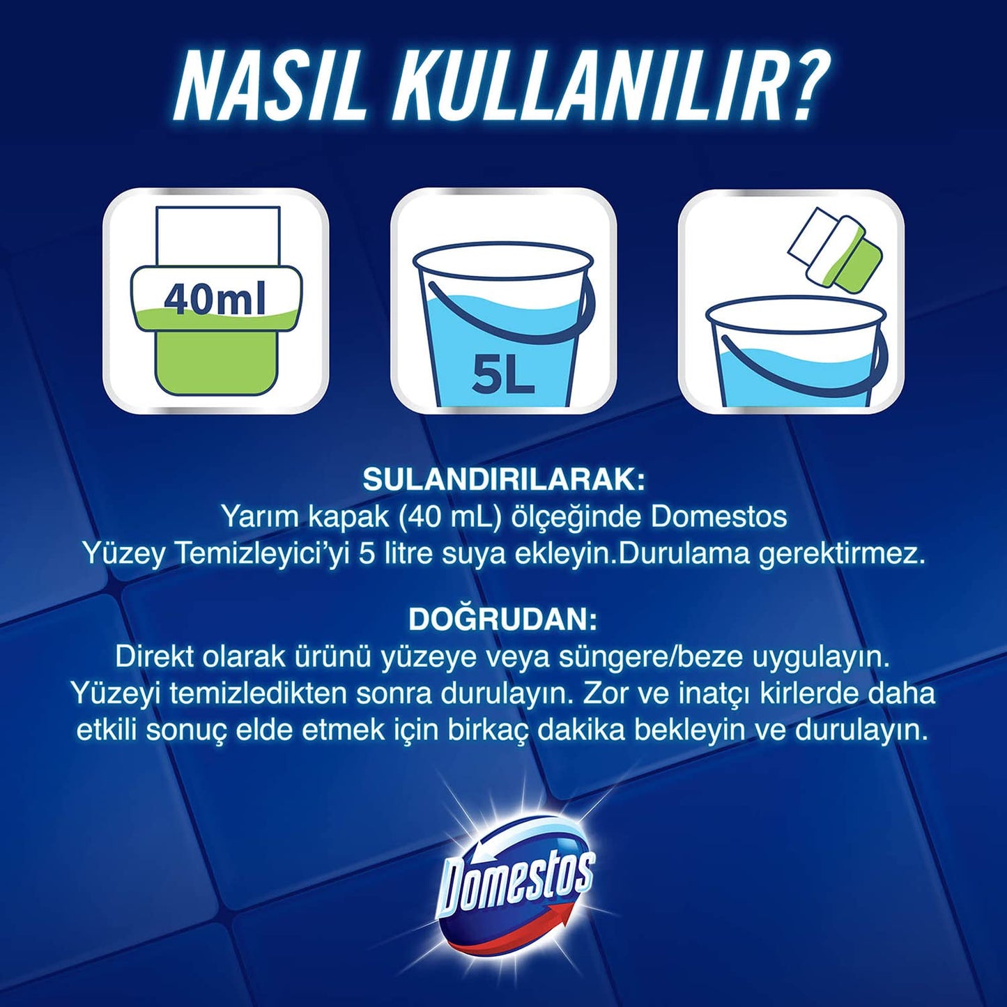 Domestos Yüzey Temizleyici Yoğun Kıvam Okyanus 1500 ml